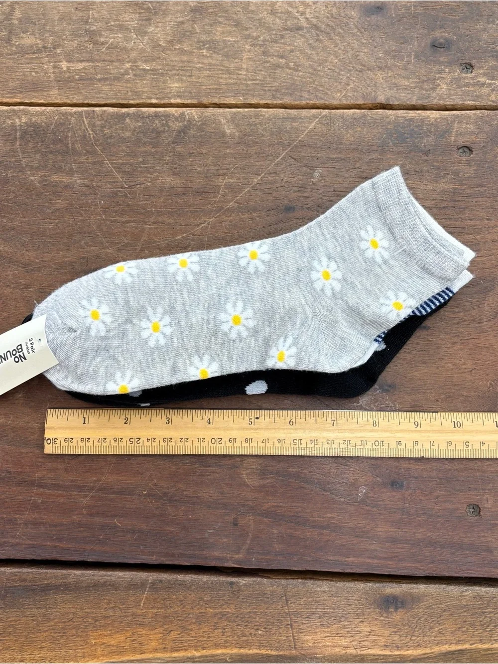 No Boundaries NWT Women’s Anklet Socks 3-Pair Pack soft girl Hearts/Flowers 4-10